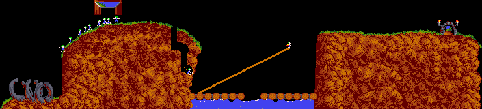 Overview: Lemmings, Amiga, Tricky, 3 - A ladder would be handy